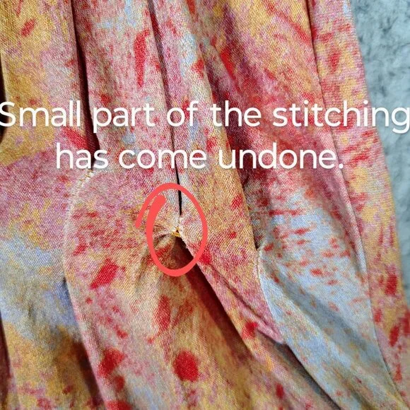 Free People Seduction Jumpsuit Women's S Multicolor Tie-Dye Halter Neck Wide Leg - Picture 14 of 15